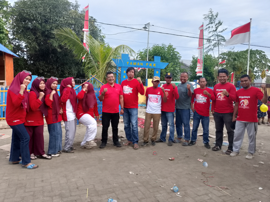 Lomba 17 Agustus dalam rangka memeriahkan peringatan HUT Kemerdekaan RI yang ke 80 di Kantor Desa Bontomanai Kec.Mangarabombang Kab Takalar