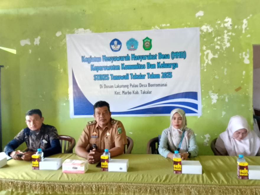 KEGIATAN MUSYAWARAH MASYARAKAT DESA ( MMD ) KEPERAWATAN KOMUNITAS DAN KELUARGA STIKES TANAWALI TAKALAR